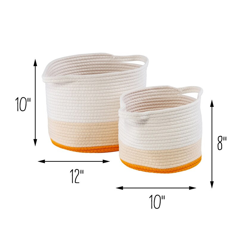 Nesting Cotton Rope Storage Basket Set