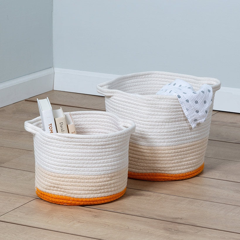 Nesting Cotton Rope Storage Basket Set