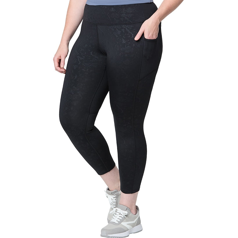 Nicole Miller Women's 7/8 Length Yoga Leggings with Pockets