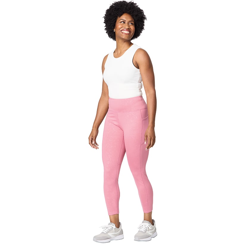 Nicole Miller Women's 7/8 Length Yoga Leggings with Pockets