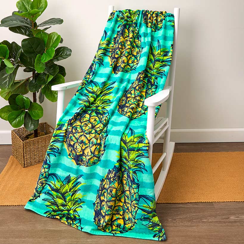 Novelty Beach Towel Cotton Oversized 34x64