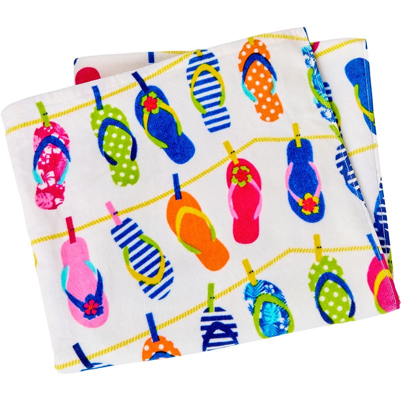 Novelty Beach Towel Cotton Oversized 34x64