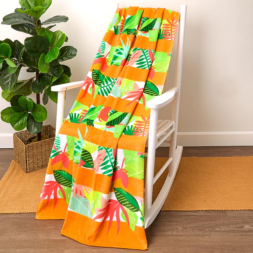 Novelty Beach Towel Cotton Oversized 34x64