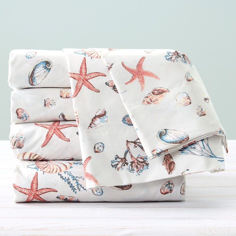 Oceanside Ultra-Soft Microfiber 4-Pc. King Sheet Set#select-design_sand