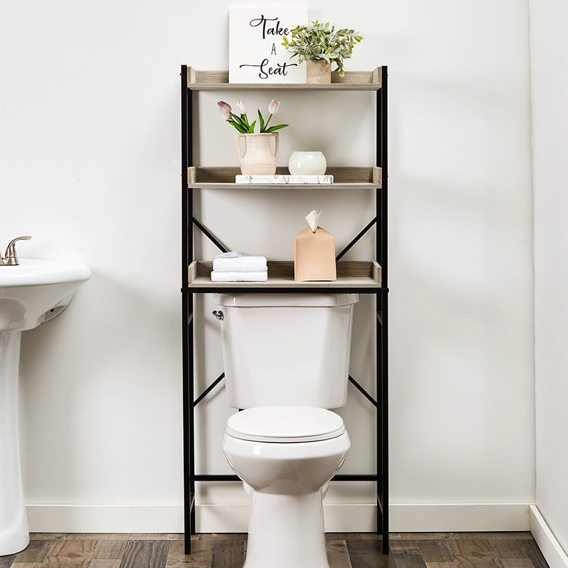 Farmhouse Bathroom Furniture Collection in Metal and Wood