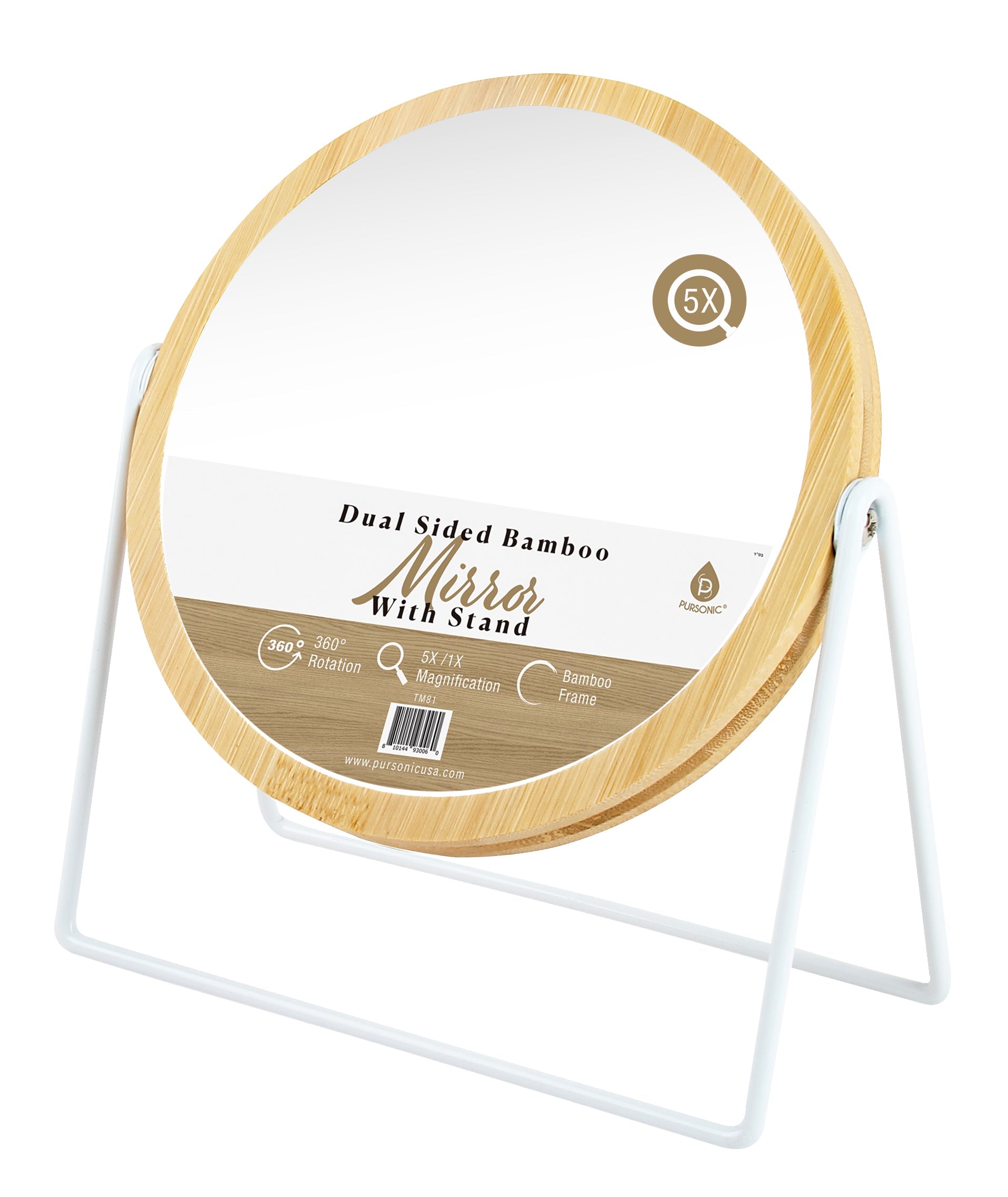 Dual-Side Mirror With Seamless 360° Rotation