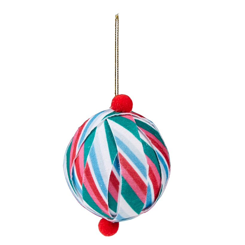 Sets of 2 Patterned Paper Ball Ornaments
