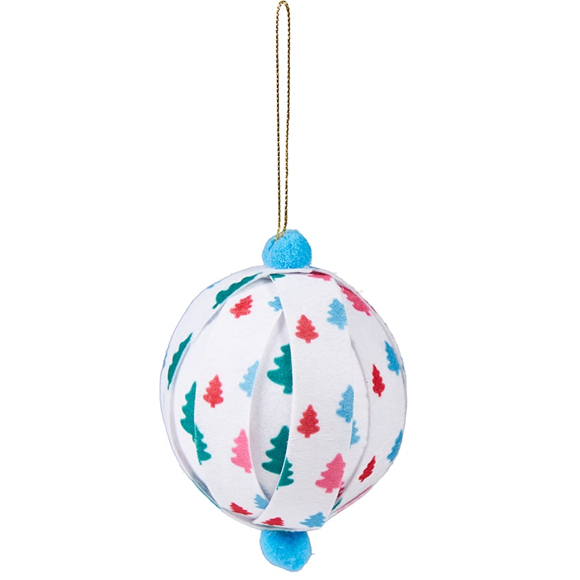 Sets of 2 Patterned Paper Ball Ornaments