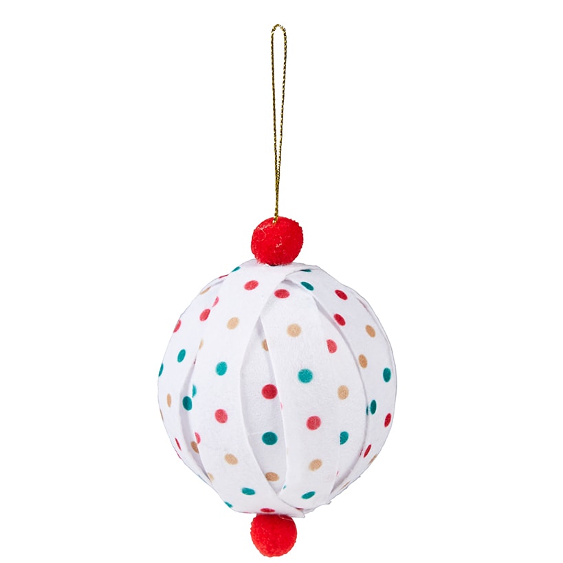 Sets of 2 Patterned Paper Ball Ornaments