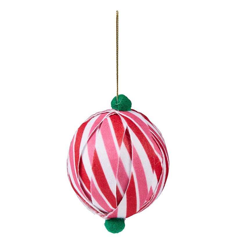 Sets of 2 Patterned Paper Ball Ornaments