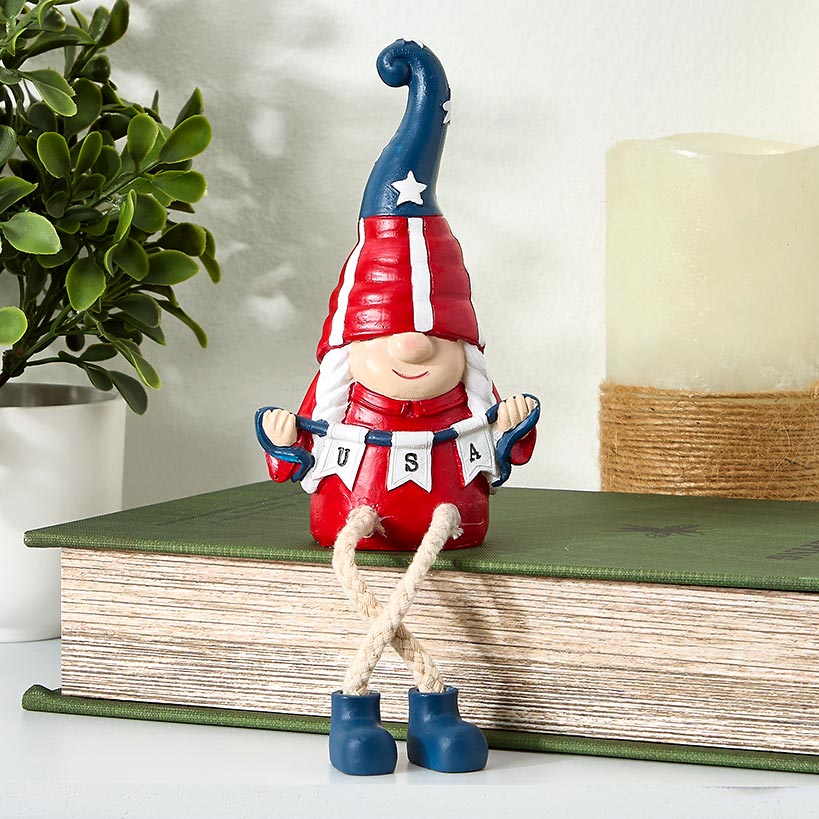 Patriotic Gnome Figurine