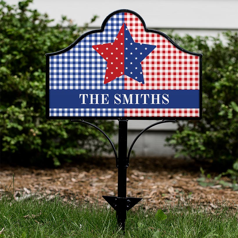 Personalized Patriotic Magnet Yard Sign