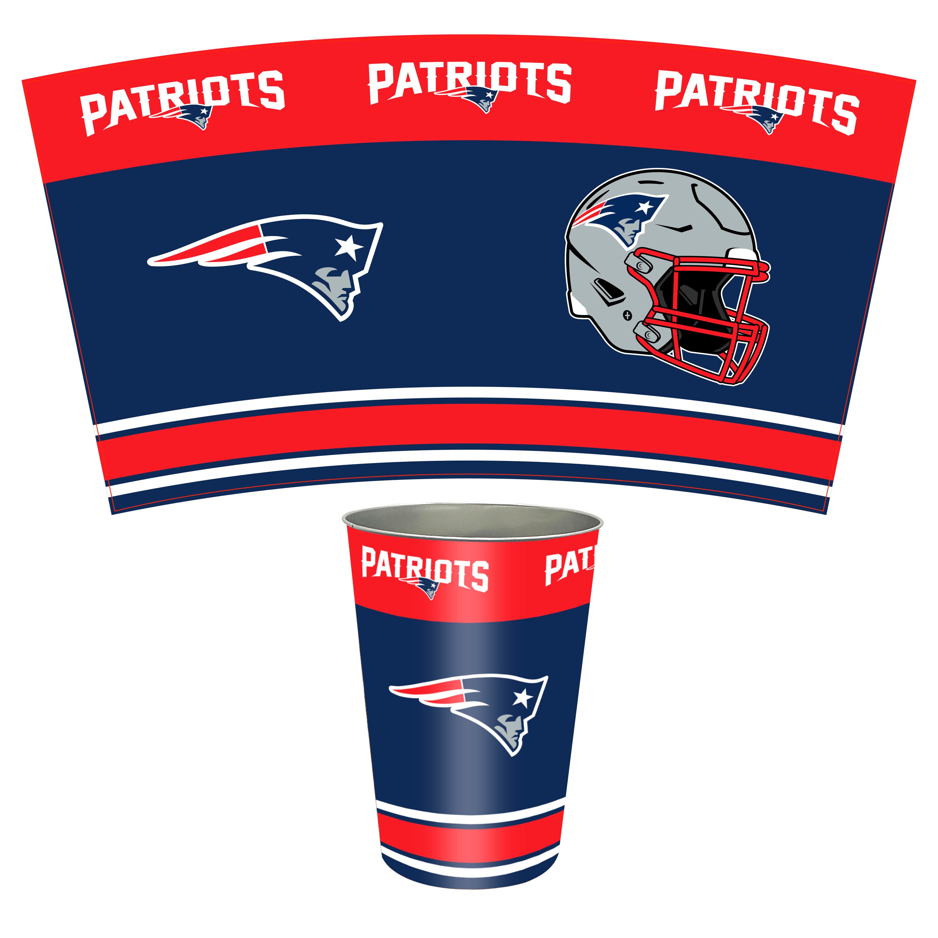 NFL Tin Wastebasket