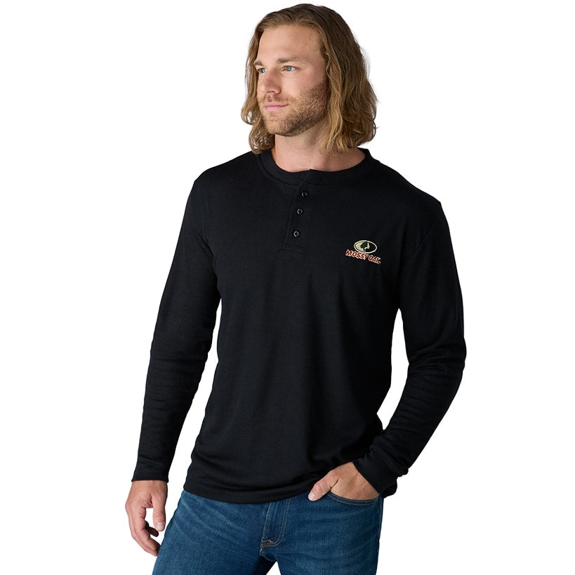 Men's Mossy Oak Long Sleeve Shirt with Buttons