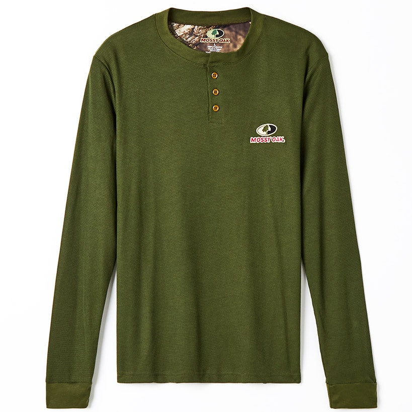 Men's Mossy Oak Long Sleeve Shirt with Buttons