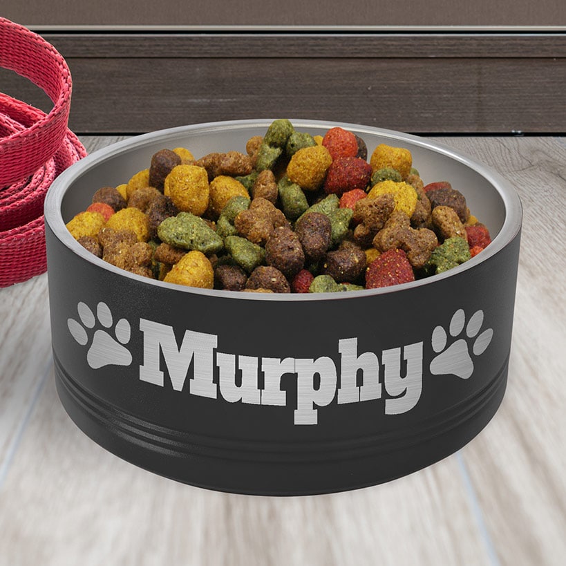 Personalized Pet Paw Print Polar Camel Pet Bowl