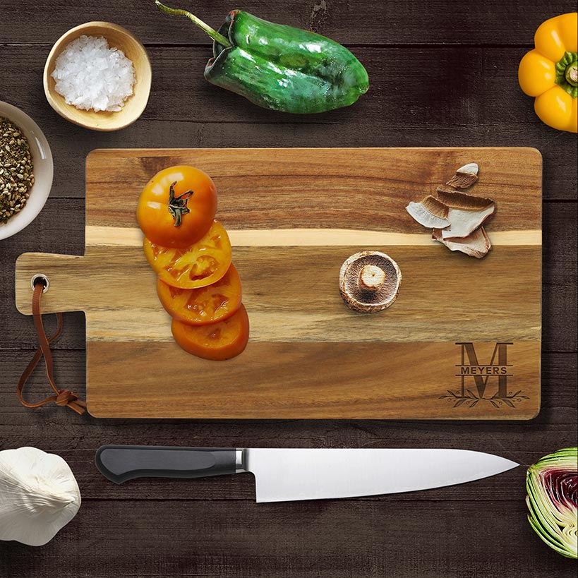 Personalized Acacia Wood Cutting Boards