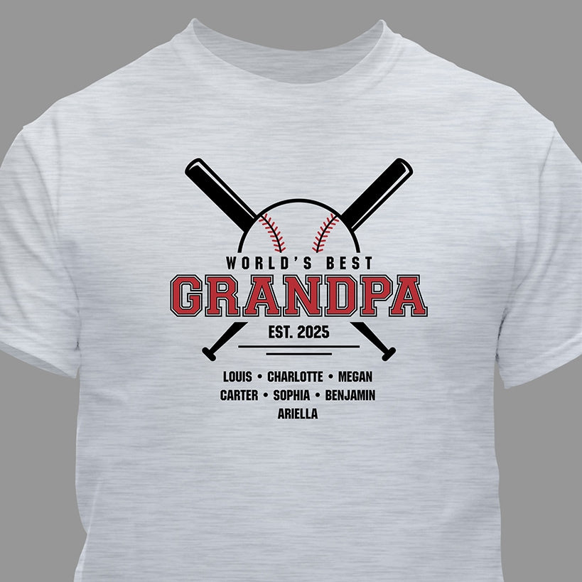 Personalized Baseball World's Best Men's T-Shirt
