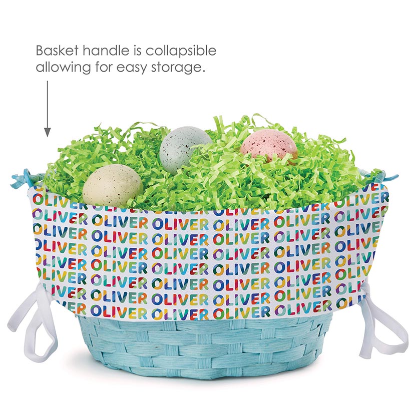 Personalized Easter Wicker Basket with Liner