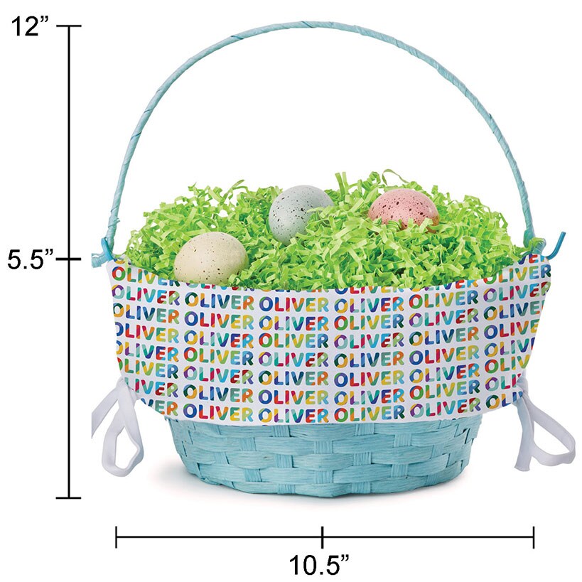 Personalized Easter Wicker Basket with Liner