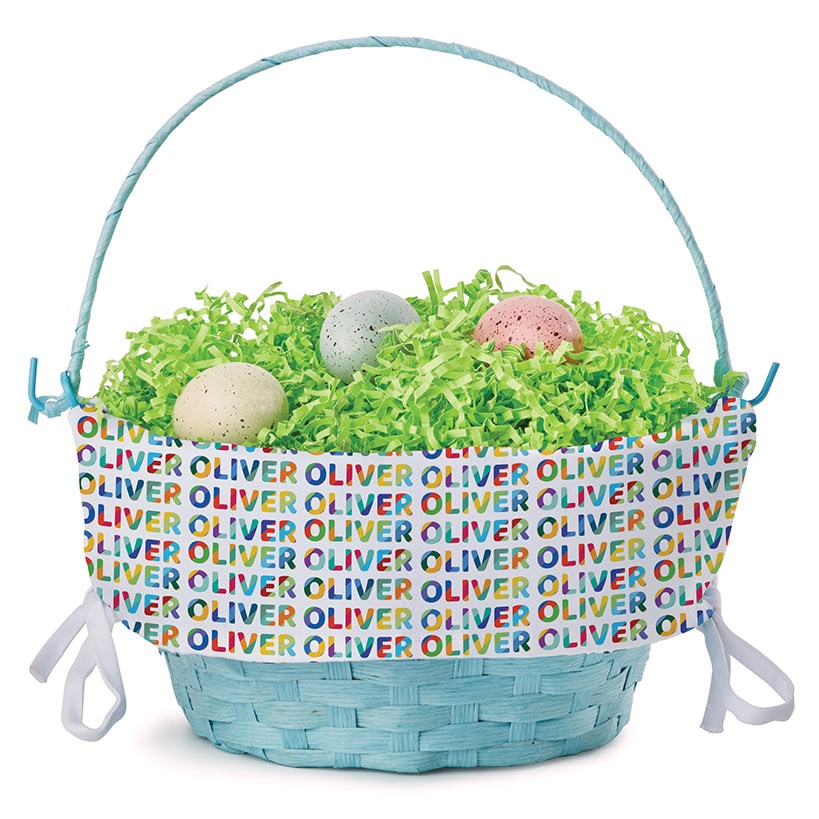 Personalized Easter Wicker Basket with Liner