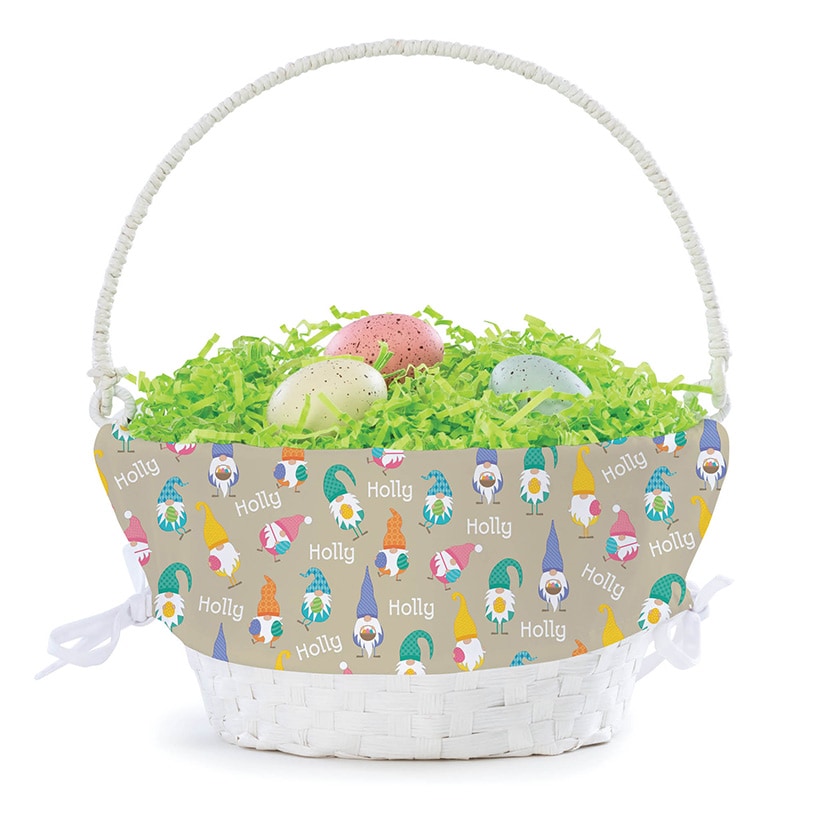 Personalized Easter Wicker Basket with Liner