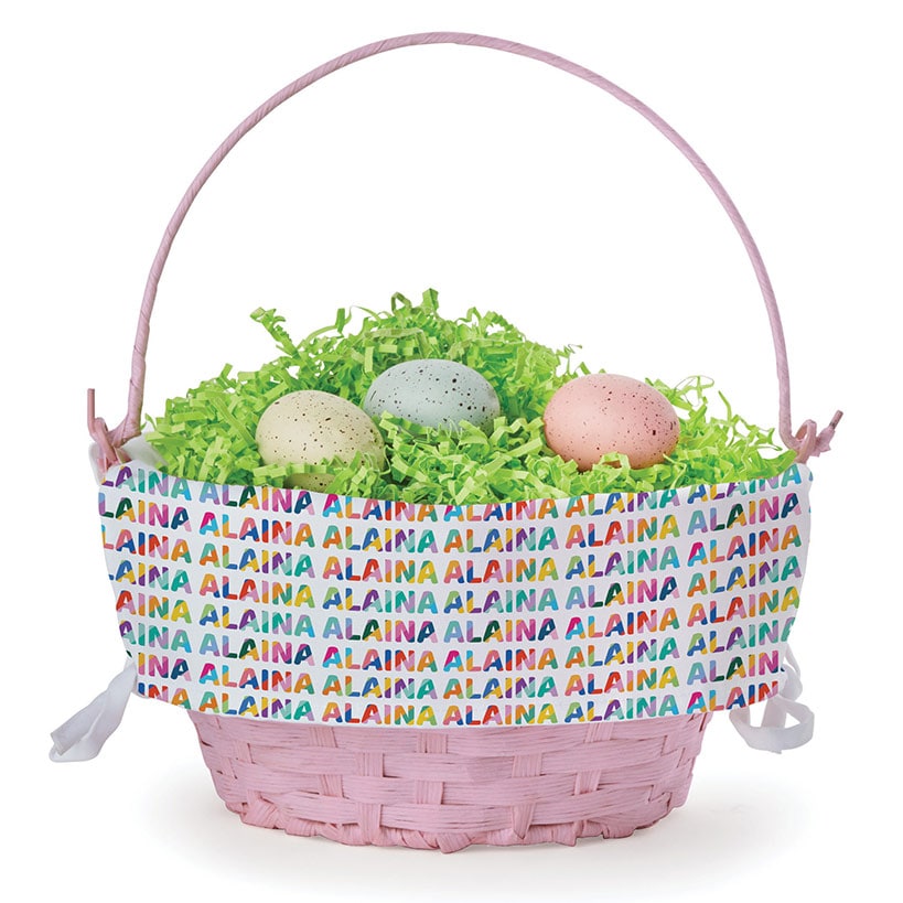 Personalized Easter Wicker Basket with Liner