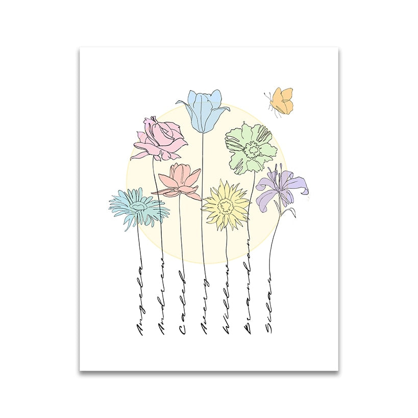 Personalized Family Garden Wall Hanging