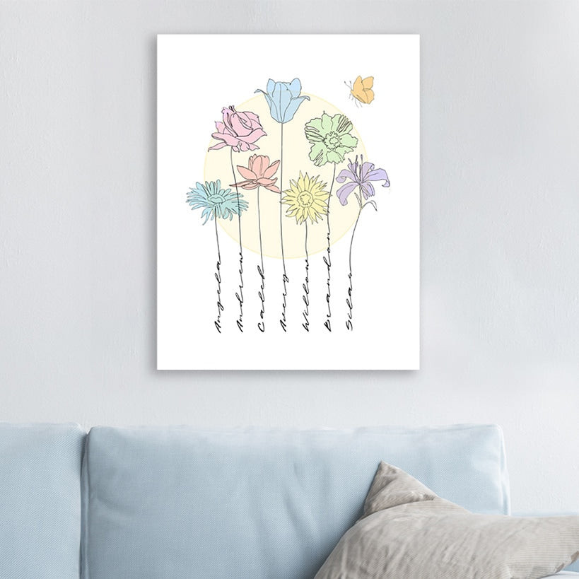 Personalized Family Garden Wall Hanging
