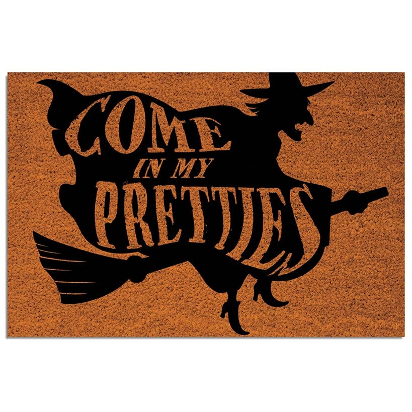 Personalized Halloween Flying Witch Doormat