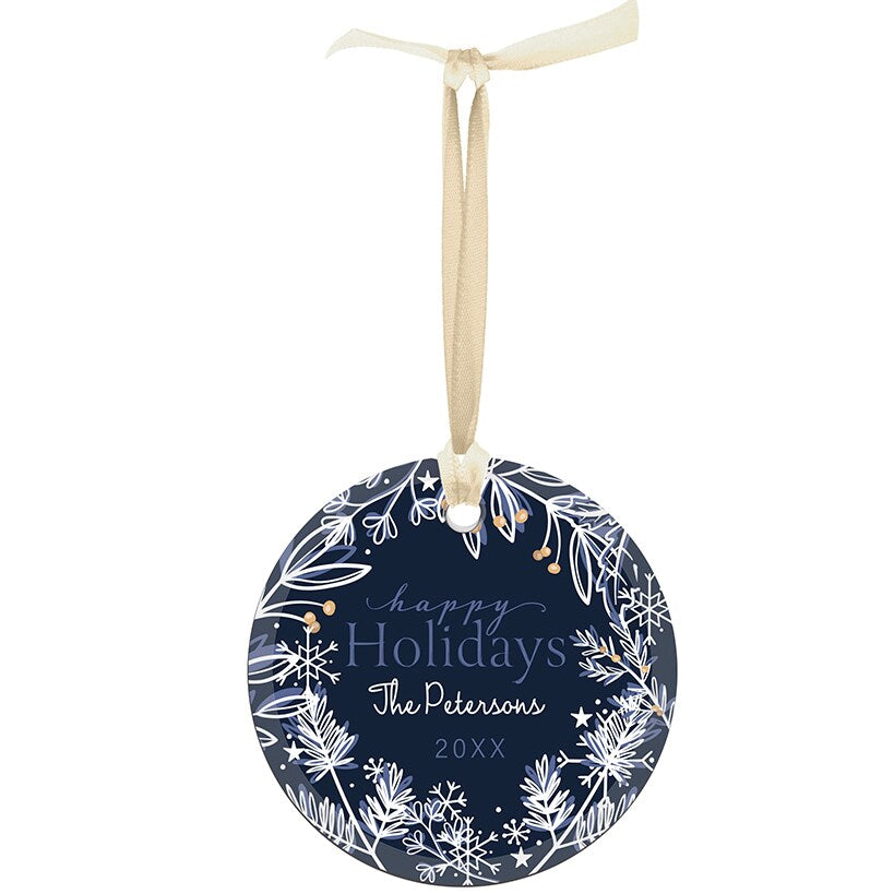Personalized Frosted Glass Ornament