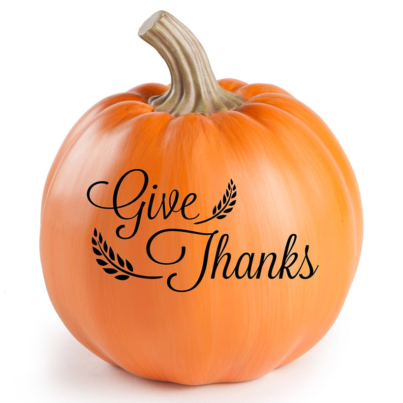Personalized Thanksgiving Give Thanks Pumpkin