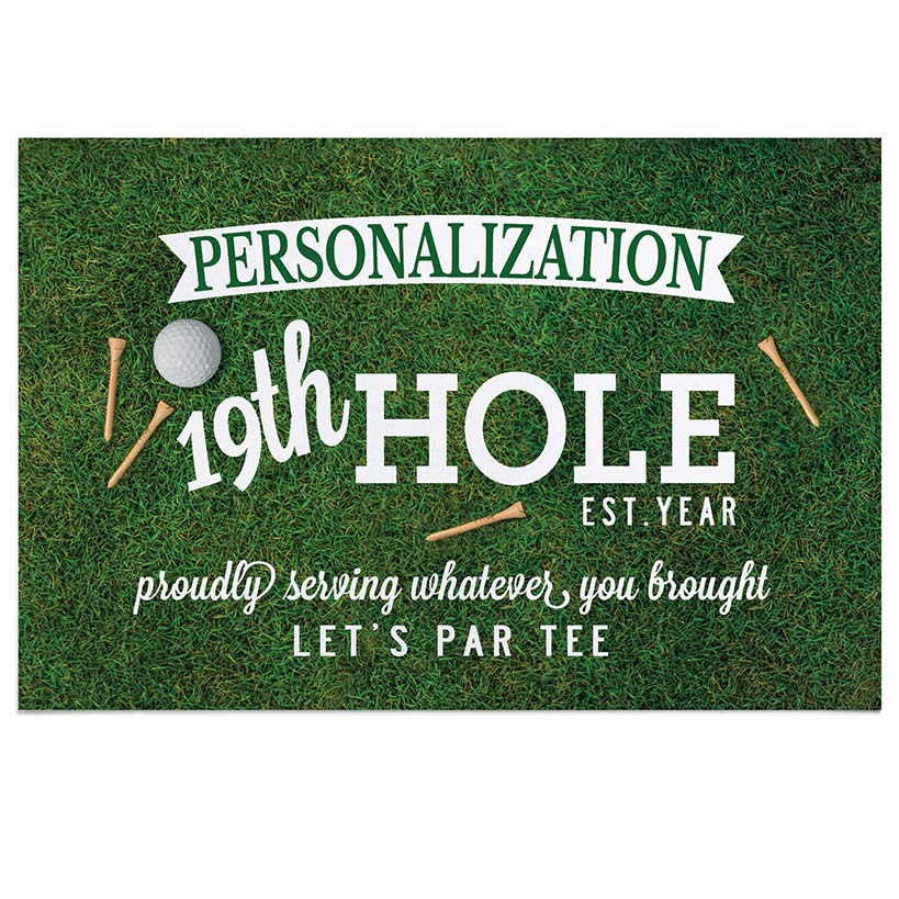 Personalized Golfer's Novelty Doormat