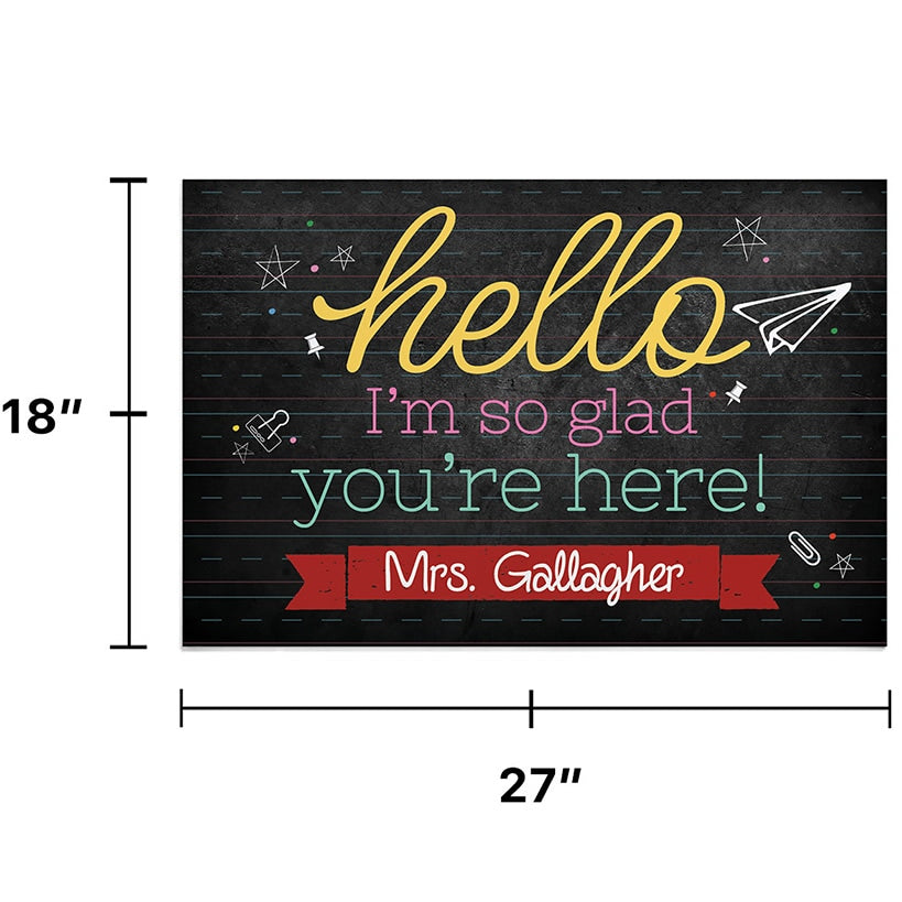 Personalized Hello Teacher Doormat