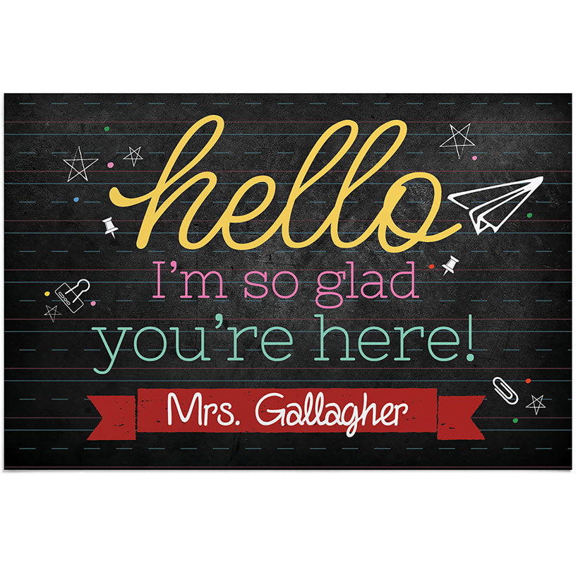 Personalized Hello Teacher Doormat