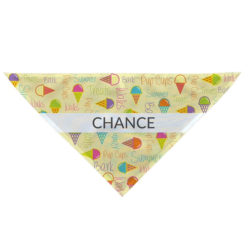Personalized Dog Bandana Ice Cream