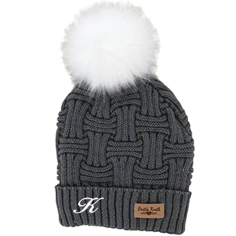 Personalized Initial Adult Knit Hat