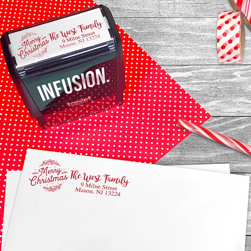 Personalized Christmas Self Inking Stamps