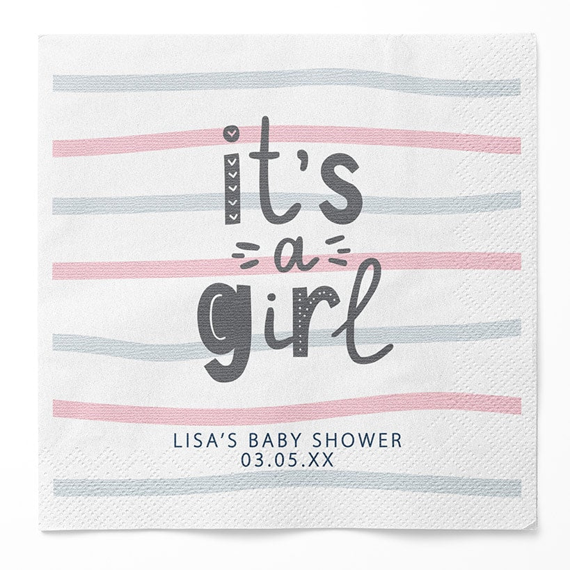 Personalized It's a Girl Napkins