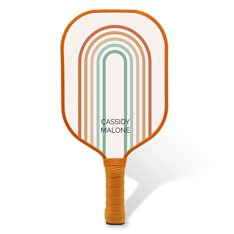 Personalzied Pickleball Paddle Retro Long Stripes