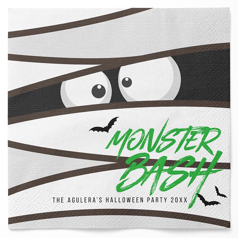 Personalized Halloween Monster Bash Napkins