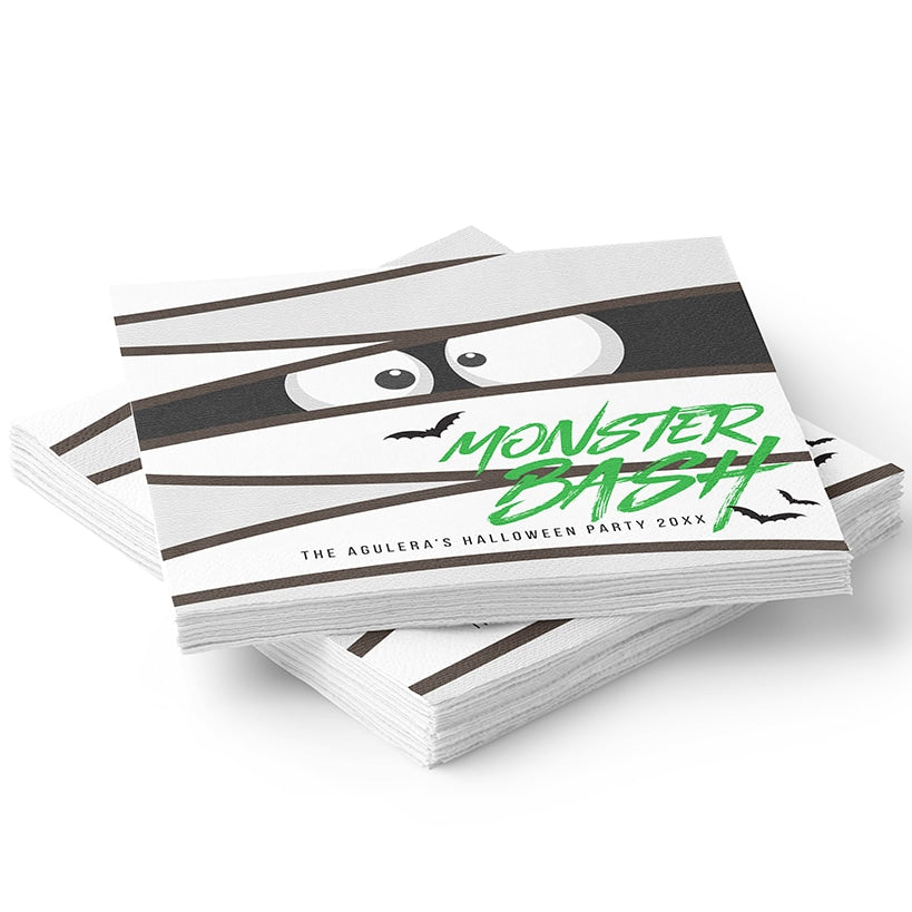 Personalized Halloween Monster Bash Napkins