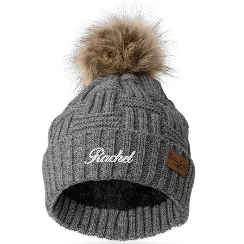 Personalized Name Adult Knit Hat