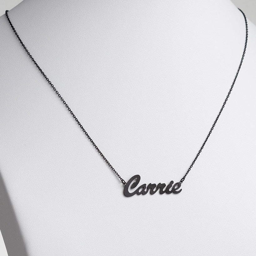 Personalized Hollywood Script Women's Nameplate Necklace