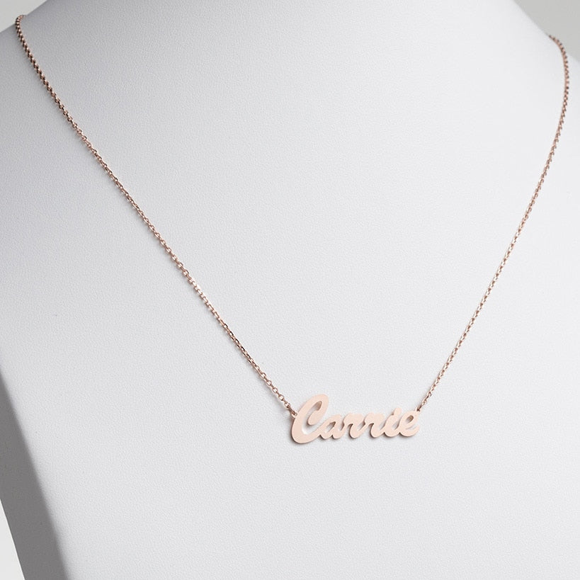 Personalized Hollywood Script Women's Nameplate Necklace