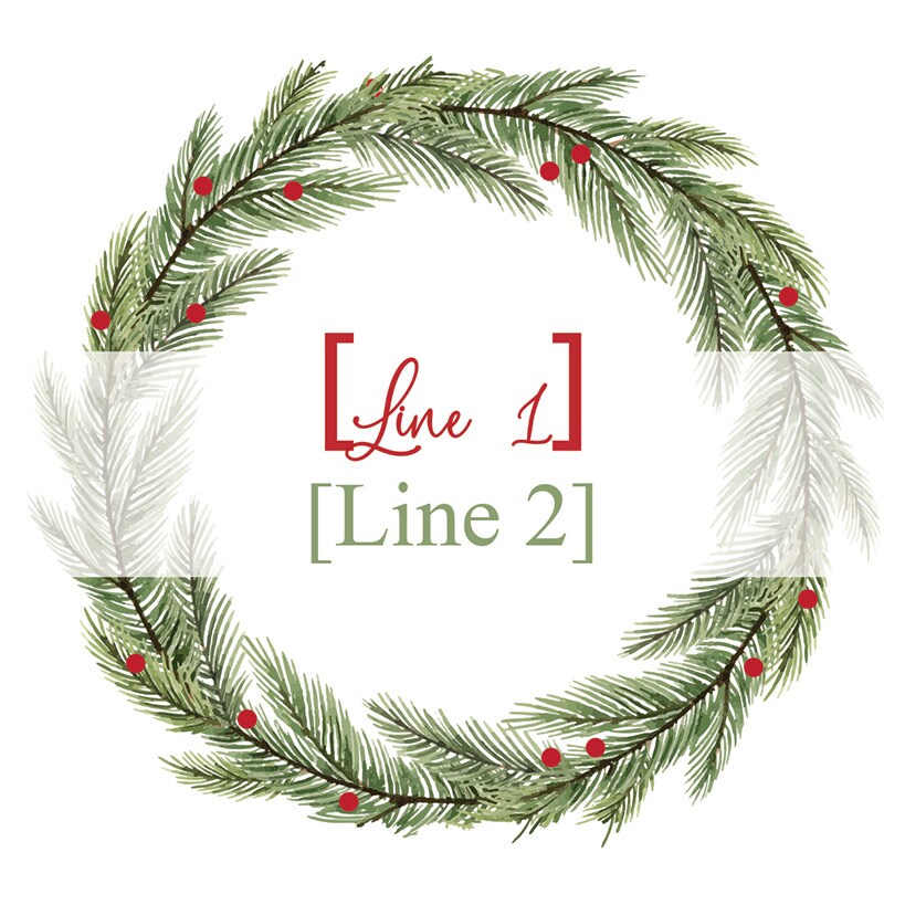 Personalized Pine Branches Glass Ornament
