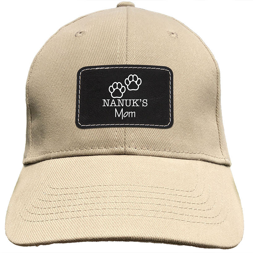Personalized Pet Paws Outline Tan Chino Hat