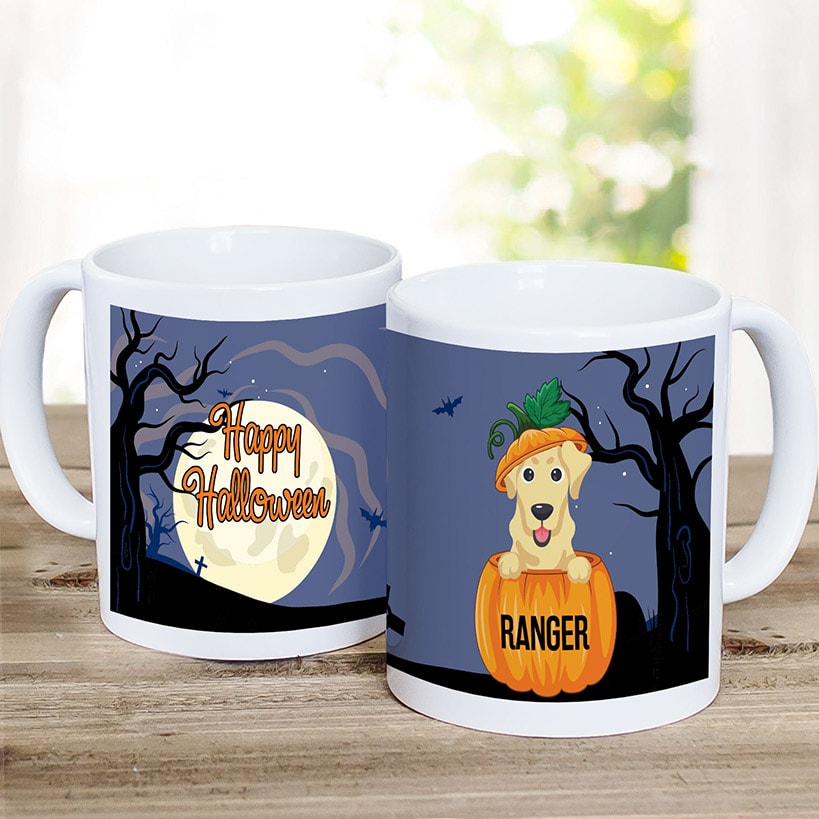 Personalized Pumpkin Pets Halloween Mug 11 oz White Ceramic