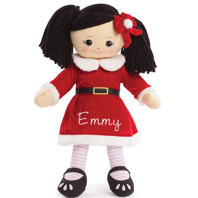 Personalized Santa Dress Christmas Rag Dolls