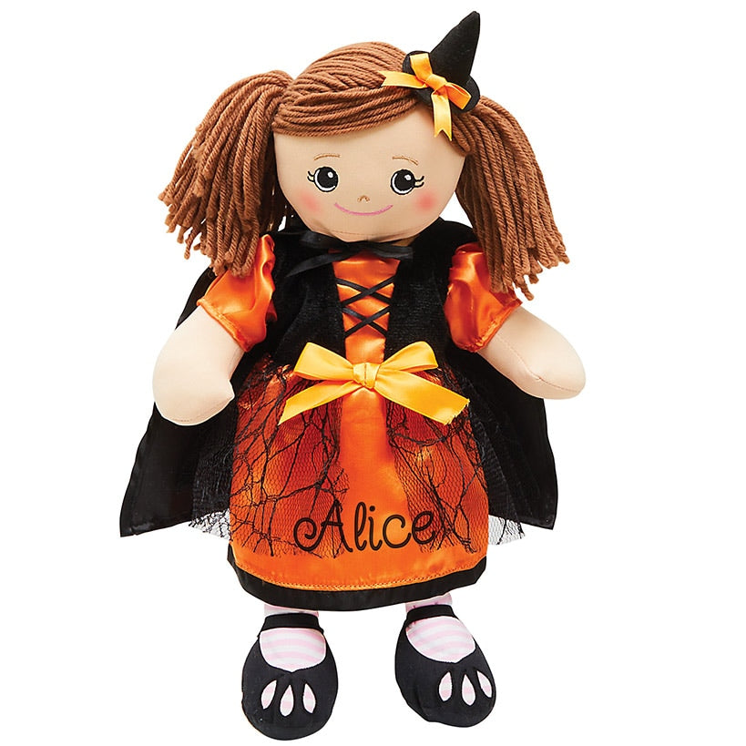 Personalized Rag Doll with Halloween Dress